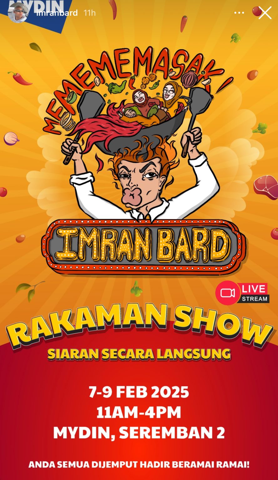 [VIDEO] Impi Jadi Chef Selebriti, Imran Bard Bangga Tampil Dalam ...